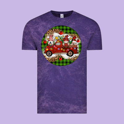 Christmas Gnomes Truck Vintage Tee Designed By Artiststas