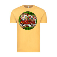Vintage Mustard christmas gnomes truck Vintage Tee - Artiststas