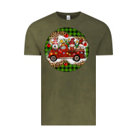Vintage Olive christmas gnomes truck Vintage Tee - Artiststas