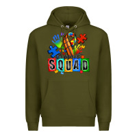 Army Green basketball support squad autism Premium Hoodie - Zillion Design Studio