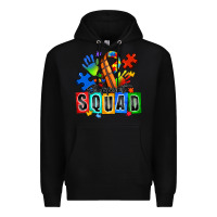 Black basketball support squad autism Premium Hoodie - Zillion Design Studio