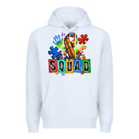 White basketball support squad autism Premium Hoodie - Zillion Design Studio