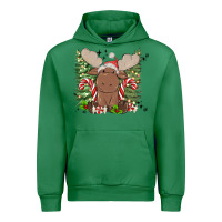 Emerald christmas reindeer Urban Hoodie - MaliasSmallBusiness