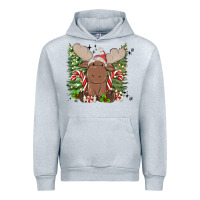 Heather Grey christmas reindeer Urban Hoodie - MaliasSmallBusiness