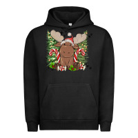 Pigment Black christmas reindeer Urban Hoodie - MaliasSmallBusiness