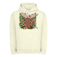 Pigment Pistachio christmas reindeer Urban Hoodie - MaliasSmallBusiness
