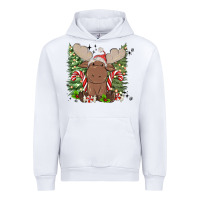 White christmas reindeer Urban Hoodie - MaliasSmallBusiness