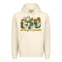 Sandshell with god all things are possible with cross Premium Hoodie - texasbilliewilder