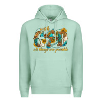 Seafoam with god all things are possible with cross Premium Hoodie - texasbilliewilder