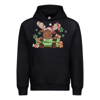Black christmas reindeer Urban Hoodie - MaliasSmallBusiness