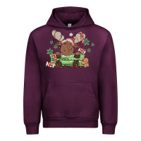 Mauve Wine christmas reindeer Urban Hoodie - MaliasSmallBusiness