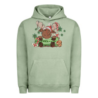 Pigment Oil Green christmas reindeer Urban Hoodie - MaliasSmallBusiness