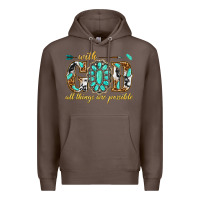 Coffee with god all things are possible with gemstone Premium Hoodie - texasbilliewilder