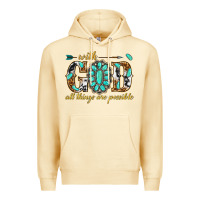 Pina Colada with god all things are possible with gemstone Premium Hoodie - texasbilliewilder