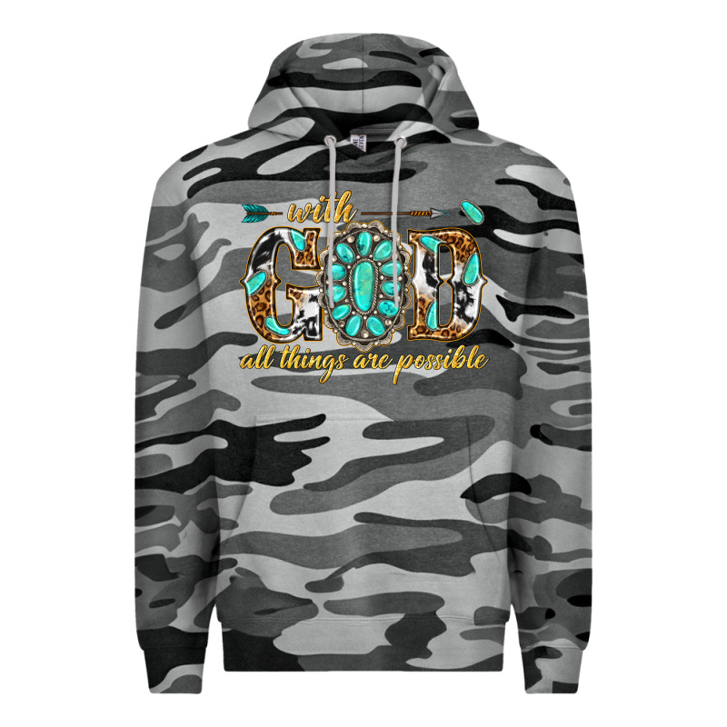 With God All Things Are Possible With Gemstone Premium Hoodie by texasbilliewilder | Teevron