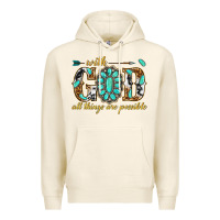 Tofu with god all things are possible with gemstone Premium Hoodie - texasbilliewilder
