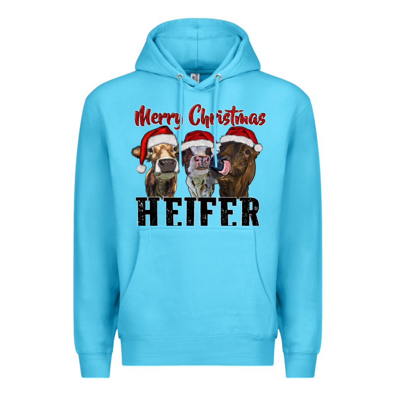 Merry Christmas Heifers Premium Hoodie by RanaPortraitStore | Teevron