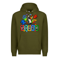 Army Green soccer support squad autism Premium Hoodie - Zillion Design Studio