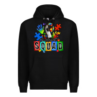 Black soccer support squad autism Premium Hoodie - Zillion Design Studio