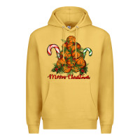 Antique Gold Merry Christmas Basketball Premium Hoodie - RanaPortraitStore