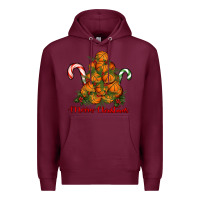 Burgundy Merry Christmas Basketball Premium Hoodie - RanaPortraitStore