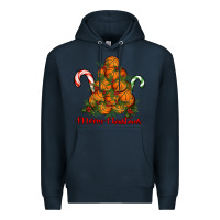 Navy Merry Christmas Basketball Premium Hoodie - RanaPortraitStore