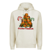 Oatmeal Heather Merry Christmas Basketball Premium Hoodie - RanaPortraitStore