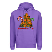 Purple Merry Christmas Basketball Premium Hoodie - RanaPortraitStore