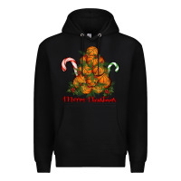 Black Merry Christmas Basketball Premium Hoodie - RanaPortraitStore