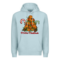 Blue Mist Merry Christmas Basketball Premium Hoodie - RanaPortraitStore