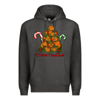 Charcoal Heather Merry Christmas Basketball Premium Hoodie - RanaPortraitStore