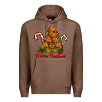 Chestnut Merry Christmas Basketball Premium Hoodie - RanaPortraitStore