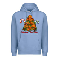 Colony Blue Merry Christmas Basketball Premium Hoodie - RanaPortraitStore