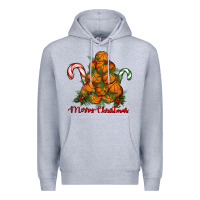 Heather Grey Merry Christmas Basketball Premium Hoodie - RanaPortraitStore
