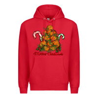 Red Merry Christmas Basketball Premium Hoodie - RanaPortraitStore