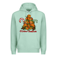 Seafoam Merry Christmas Basketball Premium Hoodie - RanaPortraitStore
