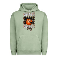 Pigment Oil Green game day basketball bal Urban Hoodie - MaliasSmallBusiness