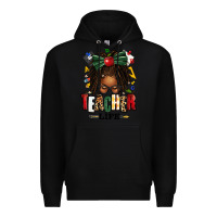 Black teacher life afro locs messy bun Premium Hoodie - texasbilliewilder