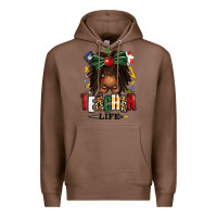Chestnut teacher life afro locs messy bun Premium Hoodie - texasbilliewilder