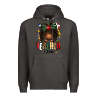 Smoke teacher life afro locs messy bun Premium Hoodie - texasbilliewilder