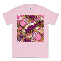 Bubblegum Pink Mom Coffee Cups With Leopard Digital Paper Classic Tee - BundleAndBundleShop