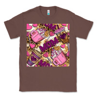 Chestnut Mom Coffee Cups With Leopard Digital Paper Classic Tee - BundleAndBundleShop