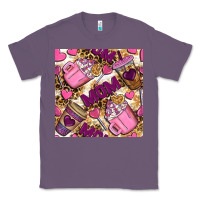Lavender Mom Coffee Cups With Leopard Digital Paper Classic Tee - BundleAndBundleShop