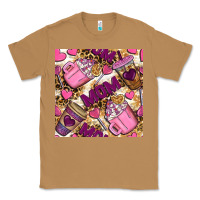 Toasted Coconut Mom Coffee Cups With Leopard Digital Paper Classic Tee - BundleAndBundleShop