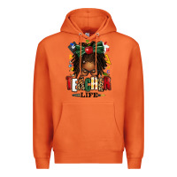Carrot teacher life afro locs messy bun Premium Hoodie - texasbilliewilder