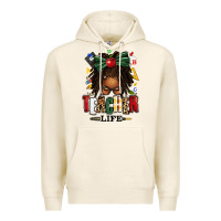 Tofu teacher life afro locs messy bun Premium Hoodie - texasbilliewilder