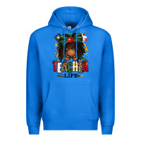 True Royal teacher life afro locs messy bun Premium Hoodie - texasbilliewilder