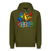 Army Green softball support squad autism Premium Hoodie - Zillion Design Studio