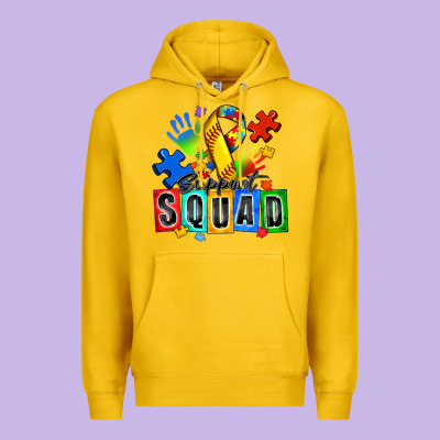 Softball Support Squad Autism Premium Hoodie Designed By Zillion Design Studio