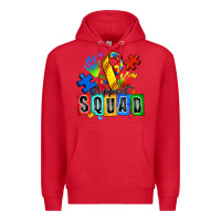 Red softball support squad autism Premium Hoodie - Zillion Design Studio